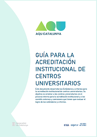 Portada de la Guía para la acreditación institucional de centros universitarios